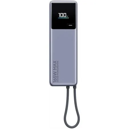Powerbank 10000mAh Xiaomi Power Bank 10000 Integrated Cable- 165W- Gris