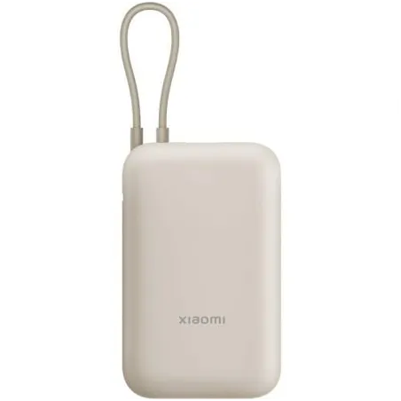 Powerbank 10000mAh Xiaomi Power Bank Integrated Cable- 22-5W- Beige- Incluye Cable USB Tipo-C