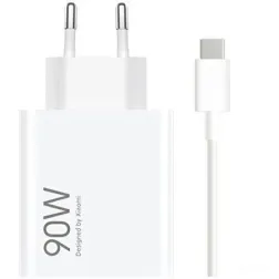 Cargador de Pared GaN Xiaomi 90W HyperCharge Combo (Type-A)- 1xUSB + Cable USB Tipo-C- 90W