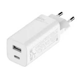 Cargador de Pared GaN Xiaomi Mi 65W Fast Charger 1xUSB Tipo-C- 1xUSB A- 65W