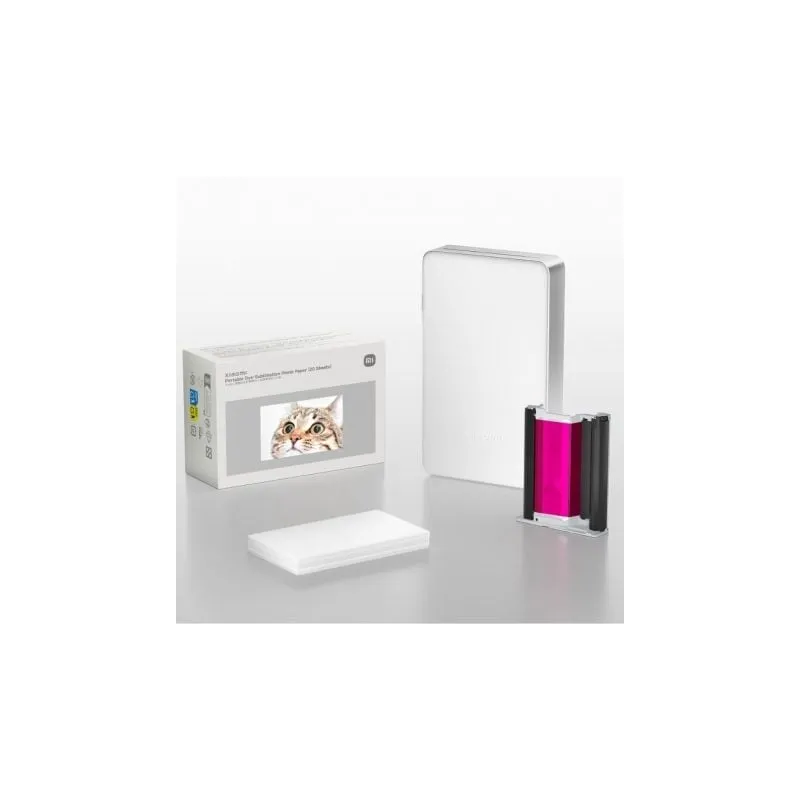 Papel Fotográfico para Sublimación Xiaomi Portable Dye-Sublimation Photo Paper- 5 x 7-6cm- 20 Hojas