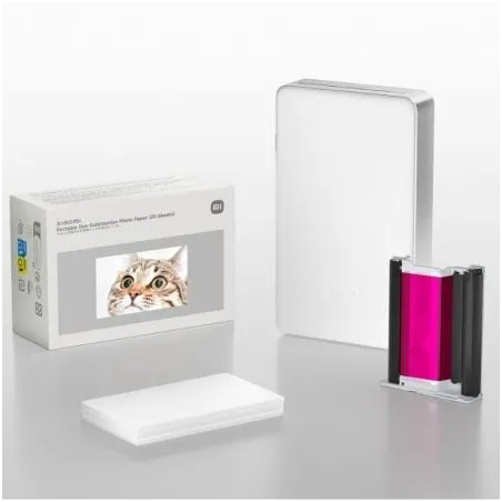 Papel Fotográfico para Sublimación Xiaomi Portable Dye-Sublimation Photo Paper- 5 x 7-6cm- 20 Hojas