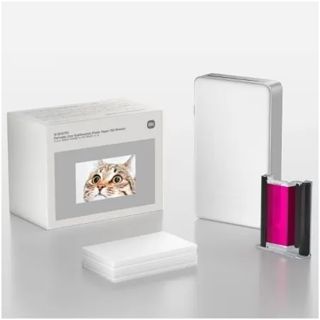 Papel Fotográfico para Sublimación Xiaomi Portable Dye-Sublimation Photo Paper- 5 x 7-6cm- 50 Hojas