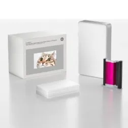 Papel Fotográfico para Sublimación Xiaomi Portable Dye-Sublimation Photo Paper Stickers- 5 x 7-6cm- 50 Hojas