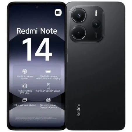 Smartphone Xiaomi Redmi Note 14 8GB- 256GB- 6-67"- Negro