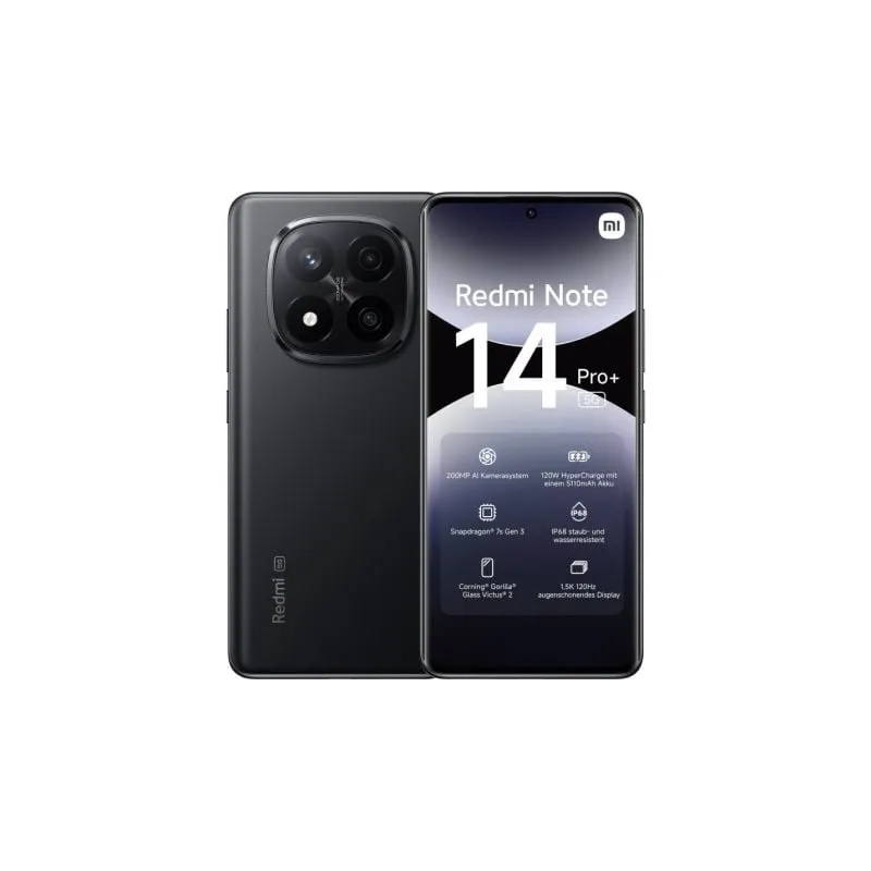 Smartphone Xiaomi Redmi Note 14 Pro+ 12GB- 512GB- 6-67"- 5G- Negro