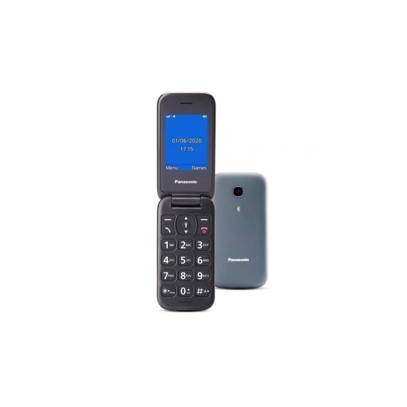 Teléfono Móvil Panasonic KX-TU400EXG para Personas Mayores- Gris