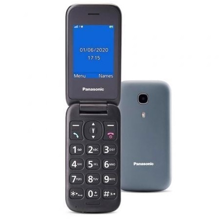 Teléfono Móvil Panasonic KX-TU400EXG para Personas Mayores- Gris