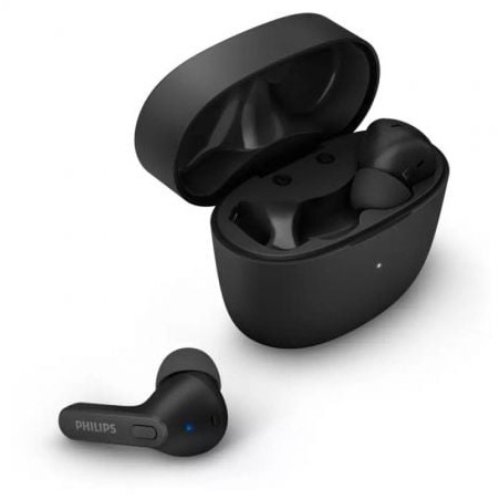 Auriculares Bluetooth Philips TAT2206 con estuche de carga- Autonomía 6h- Negros