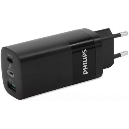 Cargador de Pared Philips DLP2681- 2xUSB Tipo-C- 1xUSB- 65W