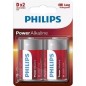 Pack de 2 Pilas D Philips LR20P2B-10- 1-5V- Alcalinas