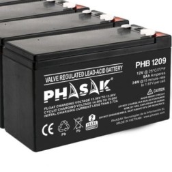 Batería Phasak PHB 1209 compatible con SAI-UPS PHASAK según especificaciones