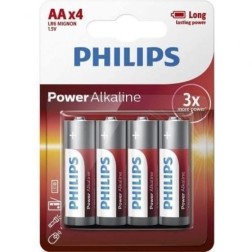 Pack de 4 Pilas AA Philips LR6P4B-10- 1-5V- Alcalina
