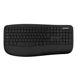 Phoenix k201 teclado ergonomico inalambrico 2-4ghz