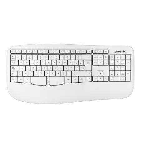 Phoenix k201 teclado ergonómico inalámbrico 2-4ghz