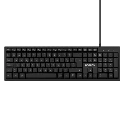 Phoenix k100 teclado multimedia usb negro