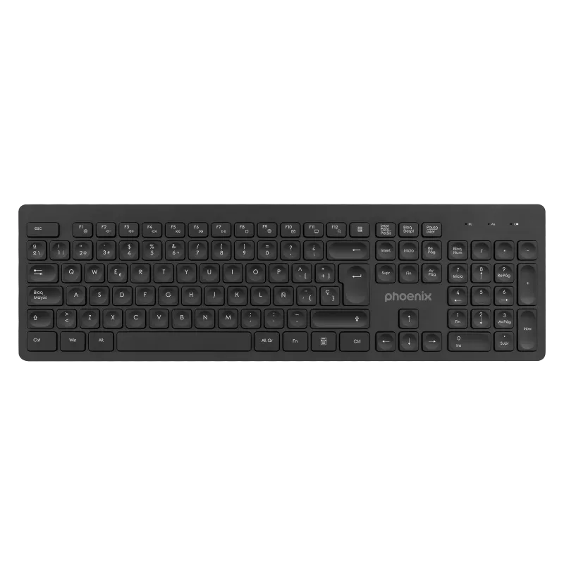 Teclado inalambrico qwerty phoenix k200 negro