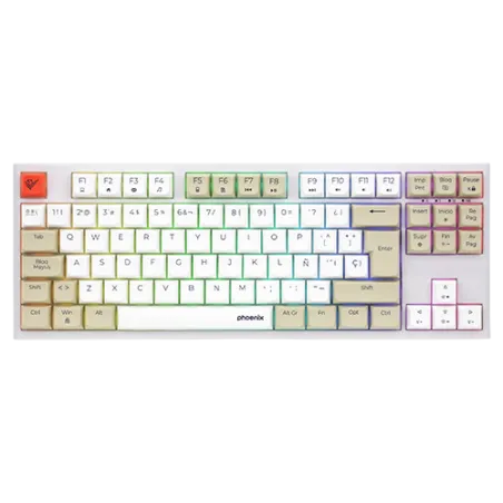 Teclado gaming royal pbt mecanico blanco
