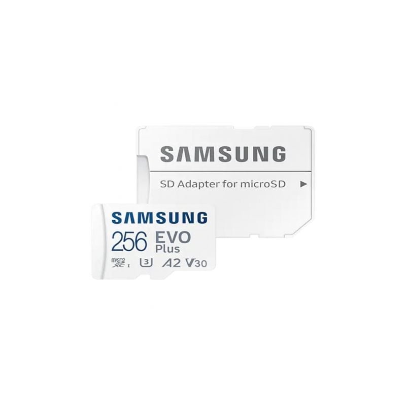 Tarjeta de Memoria Samsung EVO Plus 2021 256GB microSD XC con Adaptador- Clase 10- 130MBs