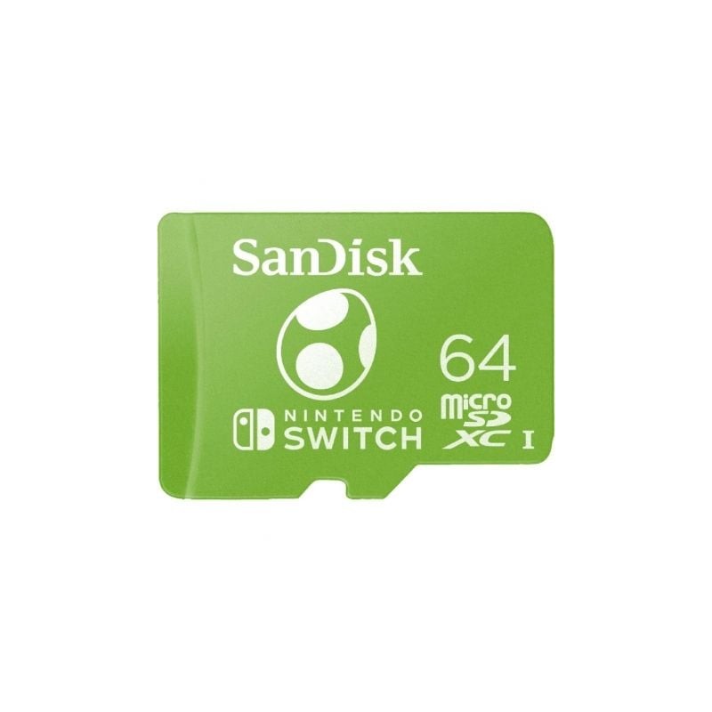 Tarjeta de Memoria SanDisk Nintendo Switch 64GB microSD XC UHS-I- Clase 10- 100MBs