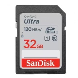 Tarjeta de Memoria SanDisk Ultra 32GB SD HC UHS-I - SDXC- Clase 10- 120MBs
