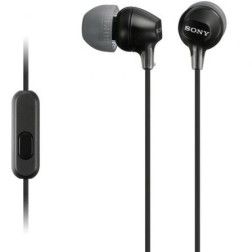 Auriculares Intrauditivos Sony MDR-EX15AP- con Micrófono- Jack 3-5- Negros