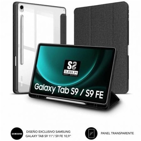 Funda Subblim Clear Shock para Tablet Samsung S9 11"- S9 FE 10-9"- Negra