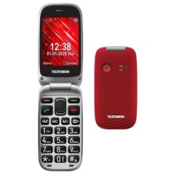 Teléfono Móvil Telefunken S560- Para Personas Mayores- Rojo