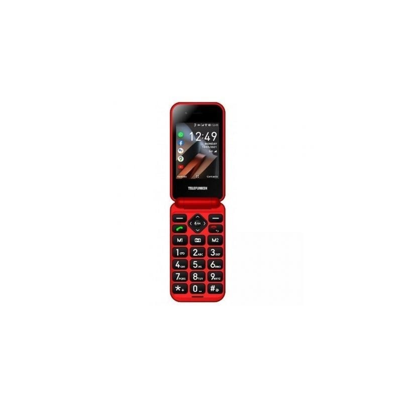 Teléfono Móvil Telefunken S740 para Personas Mayores- Rojo