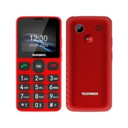 Teléfono Móvil Telefunken S415 para Personas Mayores- Rojo