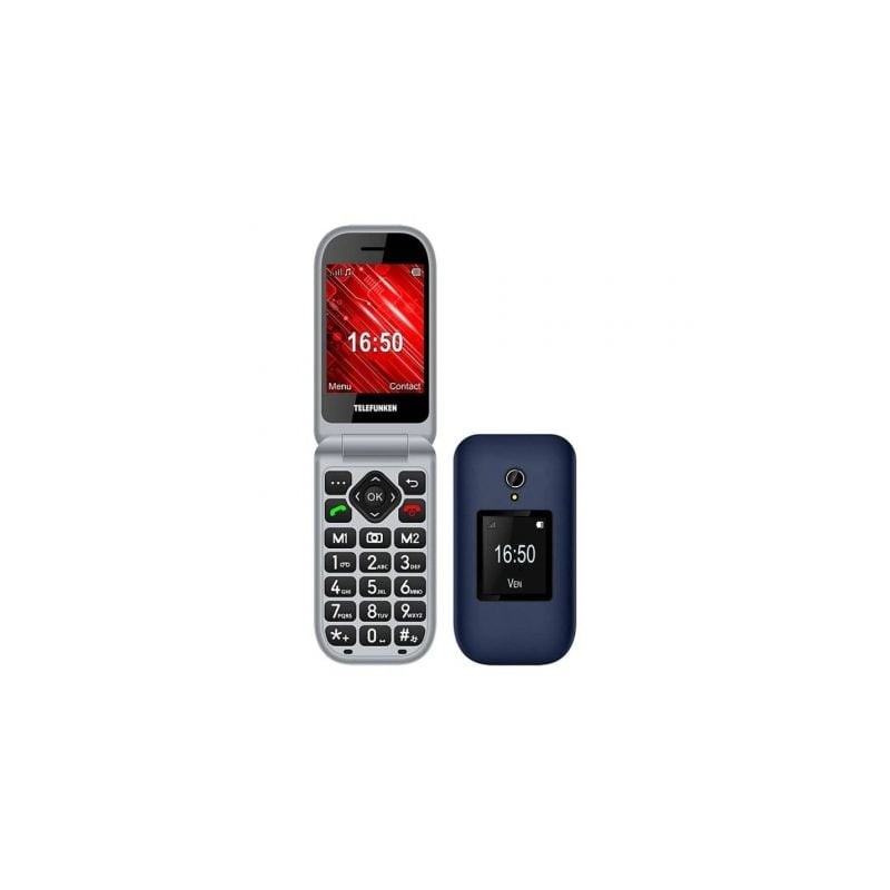 Teléfono Móvil Telefunken S460 para Personas Mayores- Azul