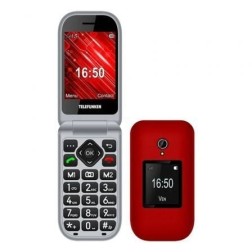 Teléfono Móvil Telefunken S460 para Personas Mayores- Rojo
