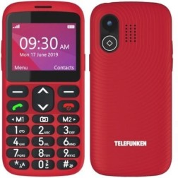 Teléfono Móvil Telefunken S520 para Personas Mayores- Rojo