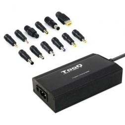 Cargador de Portátil TooQ TQLC-100BS01M- 100W- Manual- 12 Conectores- Voltaje 12-24V- 1 USB