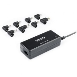 Cargador de Portátil TooQ TQLC-65BS02AT- 65W- Automático- 8 Conectores- Voltaje 18-5-20V- 1 USB