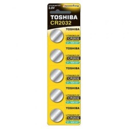 Pack de 5 Pilas de Botón Toshiba CR2032- 3V