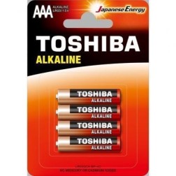 Pack de 4 Pilas AAA Toshiba Alkaline LR03- 1-5V- Alcalinas