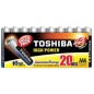 Pack de 20 Pilas AAA Toshiba High Power LR03- 1-5V- Alcalinas