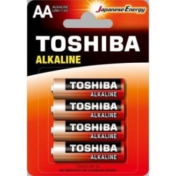 Pack de 4 Pilas AA Toshiba Alkaline LR6- 1-5V- Alcalinas