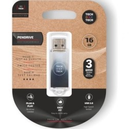 Pendrive 16GB Tech One Tech Be B&W USB 2-0- Blanco y Negro Degradado