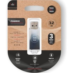 Pendrive 32GB Tech One Tech Be B&W USB 2-0- Blanco y Negro Degradado