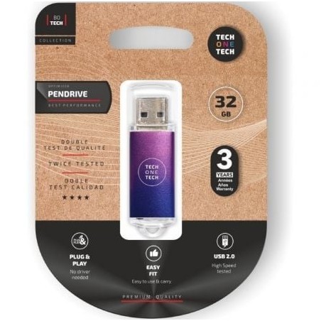 Pendrive 32GB Tech One Tech Be Fade USB 2-0- Purpura Degradado