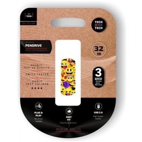 Pendrive 32GB Tech One Tech Emoji collage USB 2-0