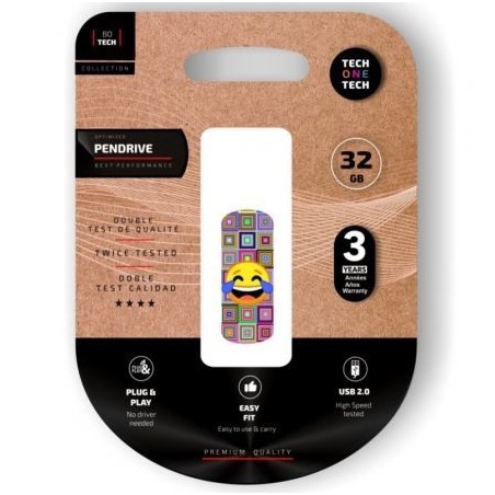 Pendrive 32GB Tech One Tech Emoji meparto USB 2-0