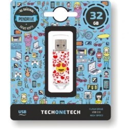 Pendrive 32GB Tech One Tech Emojis Heart Eyes USB 2-0