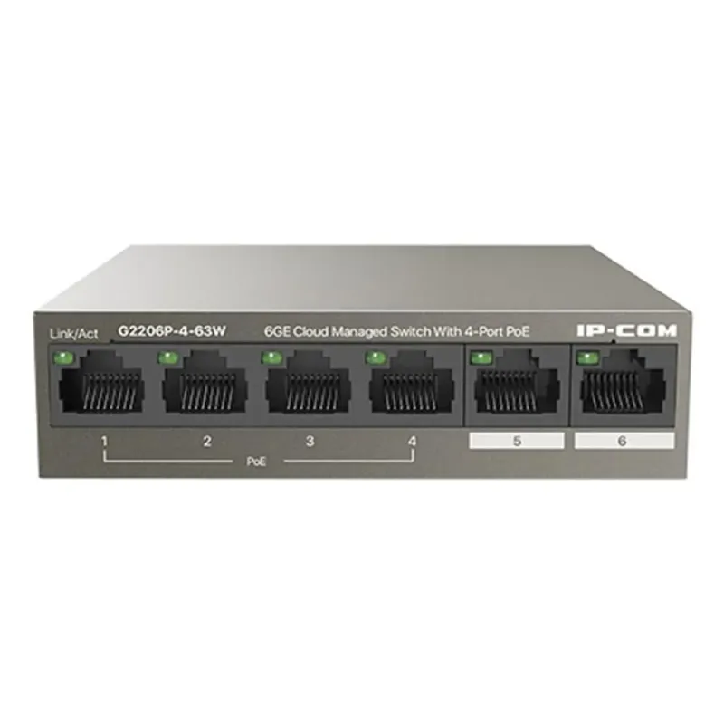 Switch ip - com g2206p - 4 - 63w 6 puertos