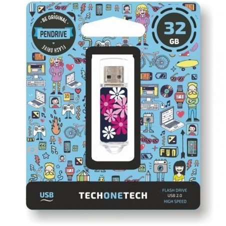 Pendrive 32GB Tech One Tech Flower Power USB 2-0