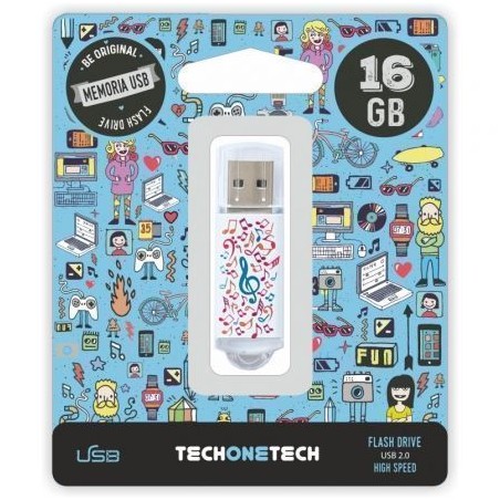Pendrive 16GB Tech One Tech Music Dream USB 2-0