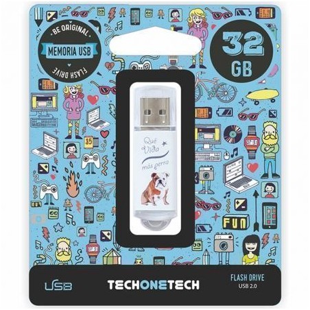 Pendrive 32GB Tech One Tech Que vida mas Perra USB 2-0