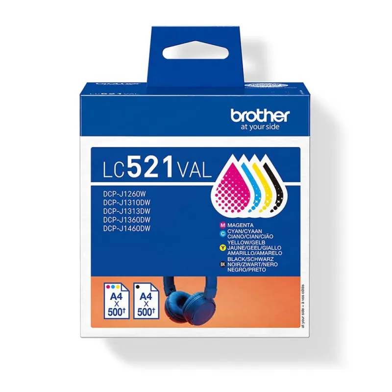 Multipack brother lc521val negro cian magenta